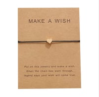 Make a wish bracelet - Black and Gold