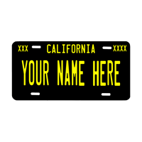 Image 1 of Black Custom Cali Vanity License Plates