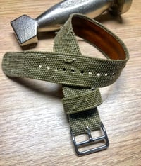 Image 3 of Hand-rolled SP strap - Sanded Military Green