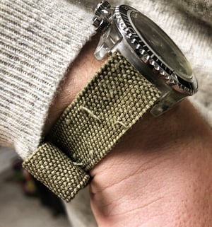 Image of Hand-rolled SP strap - Sanded Military Green