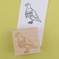 Image 1 of "The Deliverator" Postal Pigeon Rubber Stamp