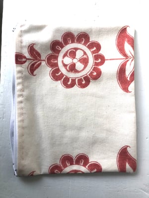 Image of large les indiennes red big daisy flower & kantha bag