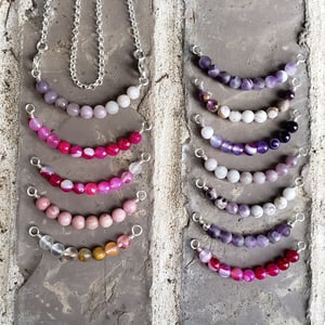 Image of gemstone ss bars - purples & pinks