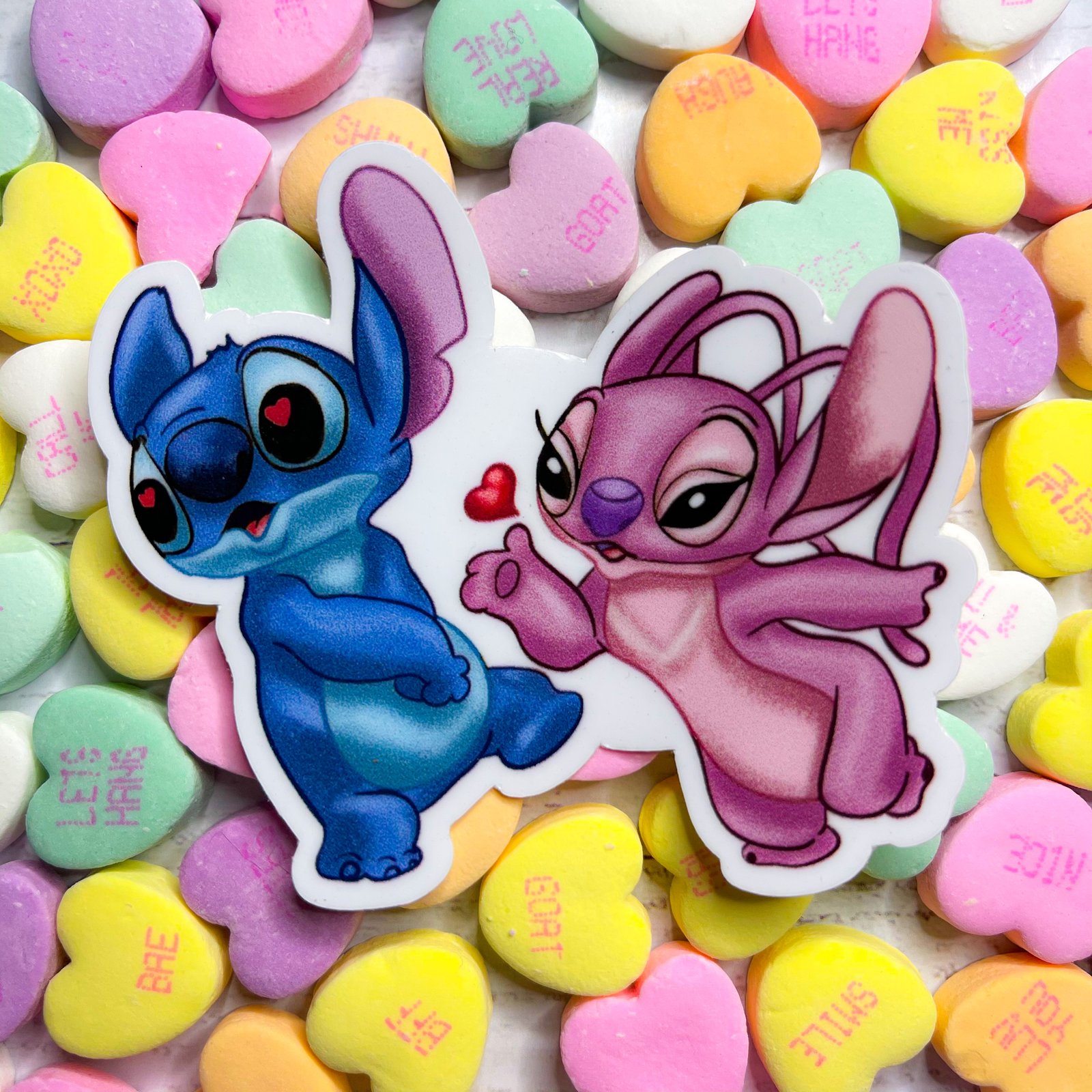 Stitch & Angel Disney Stickers Love Kawaii