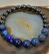 Lapis Lazuli / Hematite Stretch Bracelet 