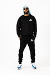 Junkie Kartel Black Crewneck Sweater 