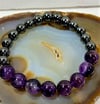 Amethyst / Hematite Stretch Bracelet