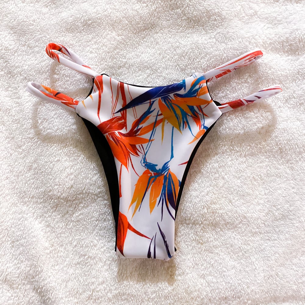 Image of DOUBLE HIGH TIDE BOTTOMS : BIRD OF PARADISE X BLACK 