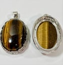 Oval Tiger's Eye Pendant / Necklace 