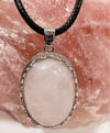 Oval Rose Quartz Pendant / Necklace