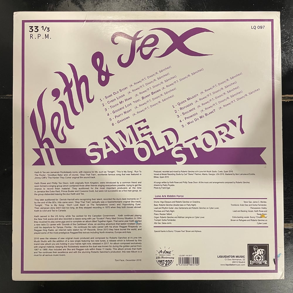 Image of Keith and Tex - Same Old Story Vinyl LP