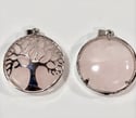 Tree Of Life Rose Quartz Pendant / Necklace