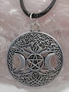 Triple Moon Goddess Pendant / Necklace