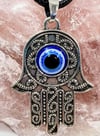 Hamsa Hand Evil Eye Pendant / Necklace