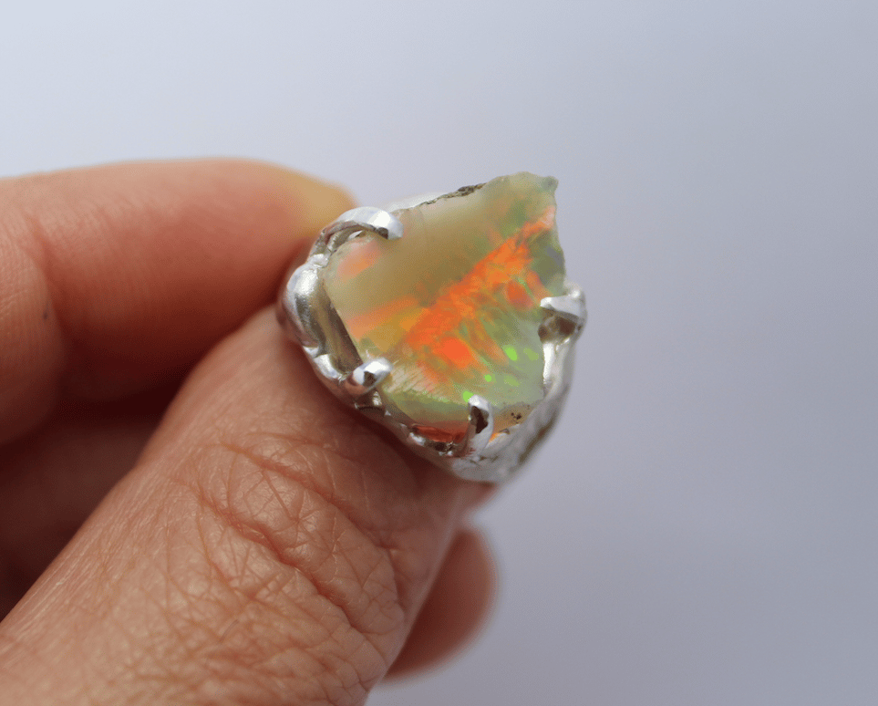Image of Flash Fire Ring - Ethiopian Opal