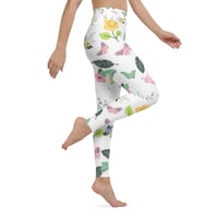 Image 3 of Yoga Leggings, Floral print design, by.... Diana M. Larson