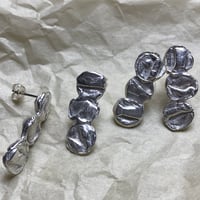 Image 4 of Silver Drop Earrings - Mini Uisce Droplet Earring 