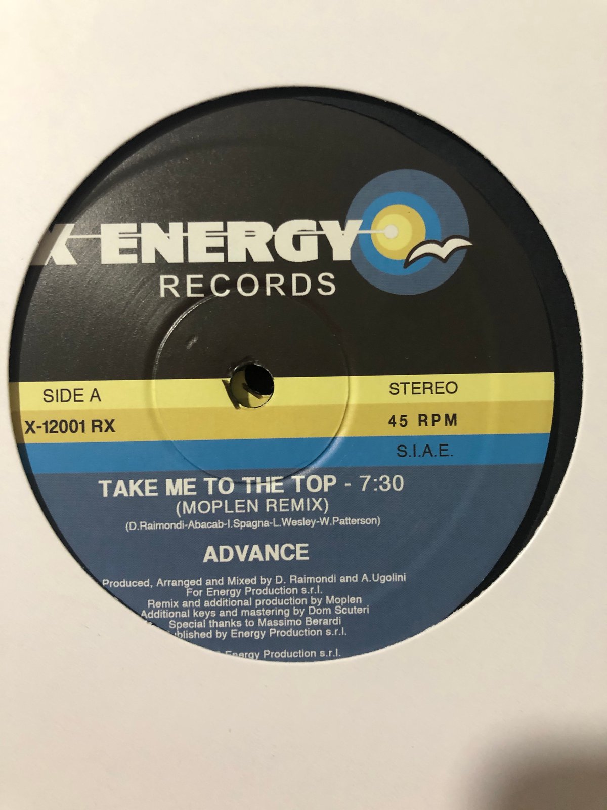 Image of Advance - Take me to the top (Moplen Remix) - X Energy Records