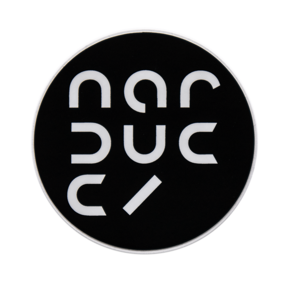 Image of NARDUCCI™ Logo Sticker Charcoal Round