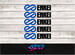Image of ENKEI Rim Decal Stickers x 5 pcs. Fits Evo 9