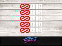 Image 3 of ENKEI Rim Decal Stickers x 5 pcs. Fits Evo 9