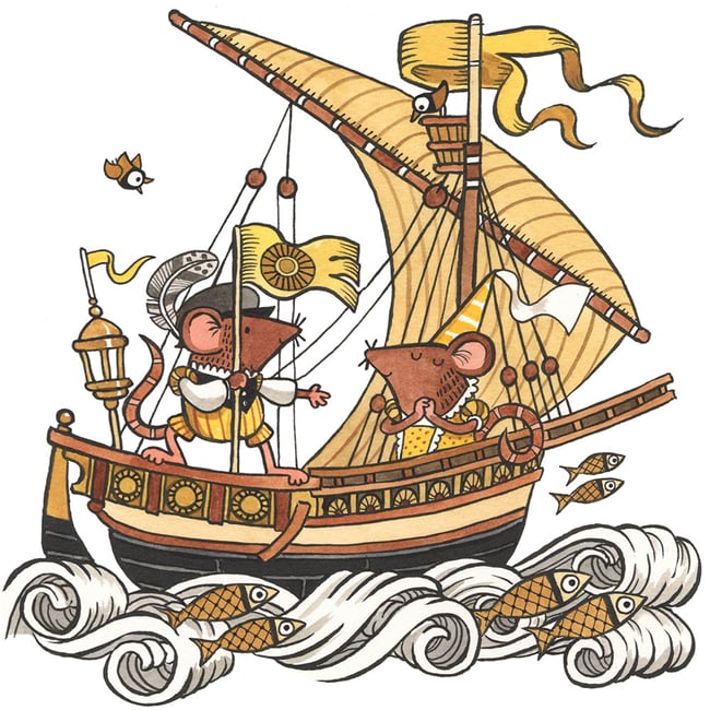 Seafaring Mice Cards - variety pack of 5