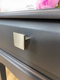 Image 3 of Stag Minstrel BEDSIDE TABLES / BEDSIDE CABINETS painted in dark grey 
