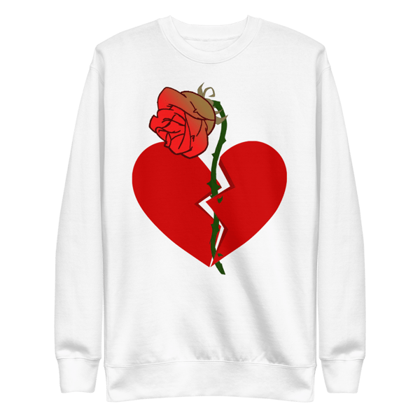 Image of Withered Roses & Broken Hearts Sweatshirt (White)