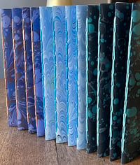 Image 2 of Marbled Notebook Shades of Blue Collection