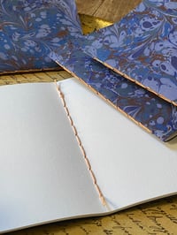 Image 4 of Marbled Notebook Shades of Blue Collection