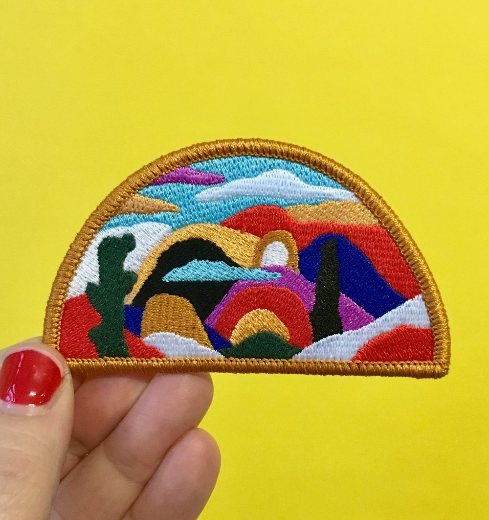 Half Moon Landscape- Iron on Patch