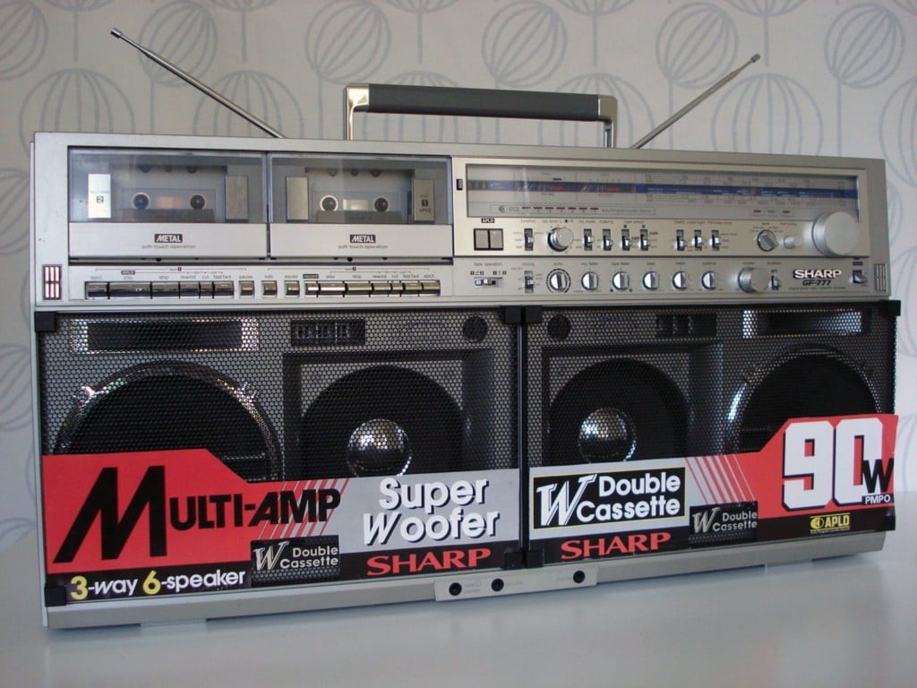A MASSIVE. SHARP-1980's Boom Box Ghetto Blaster SHARP QT90, real retro, street | #473092077 A MASSIVE. SHARP-1980's Boom Box Ghetto Blaster SHARP QT90, real retro, street | #473092077