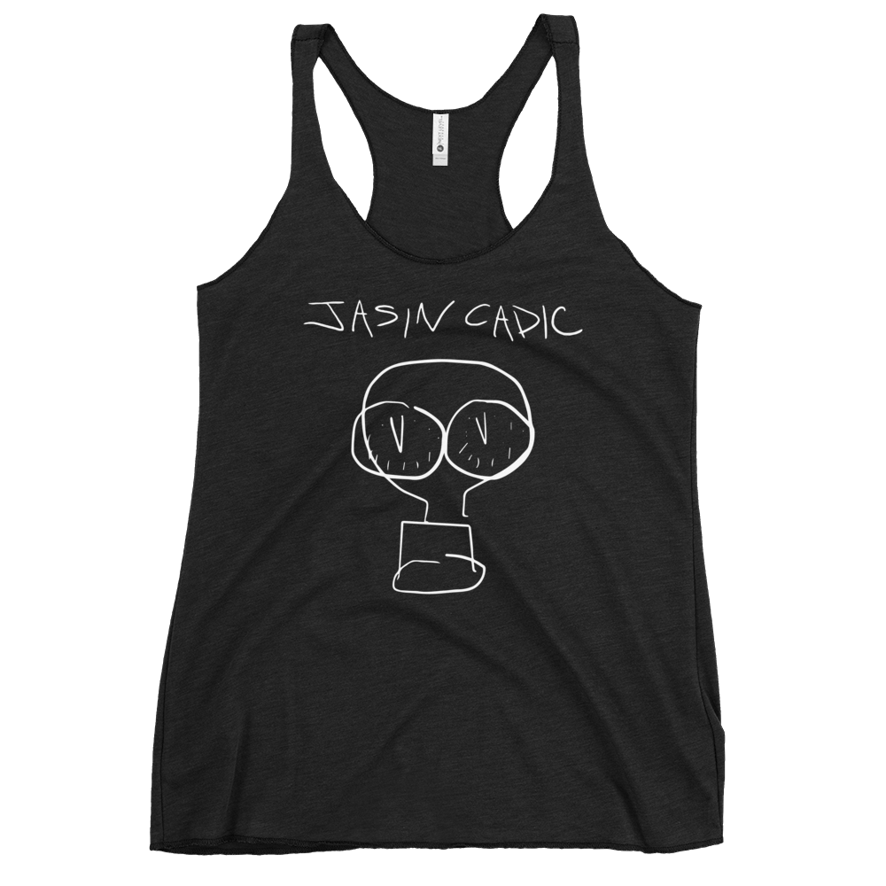 JASIN CADIC SIGNATURE GAS MASK LOGO Women's Racerback Tank