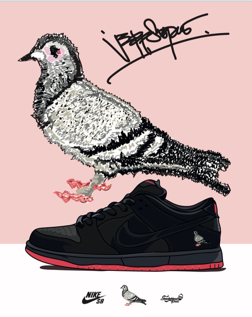 Nike Dunk Low Pro Black Sneakerhead Prints