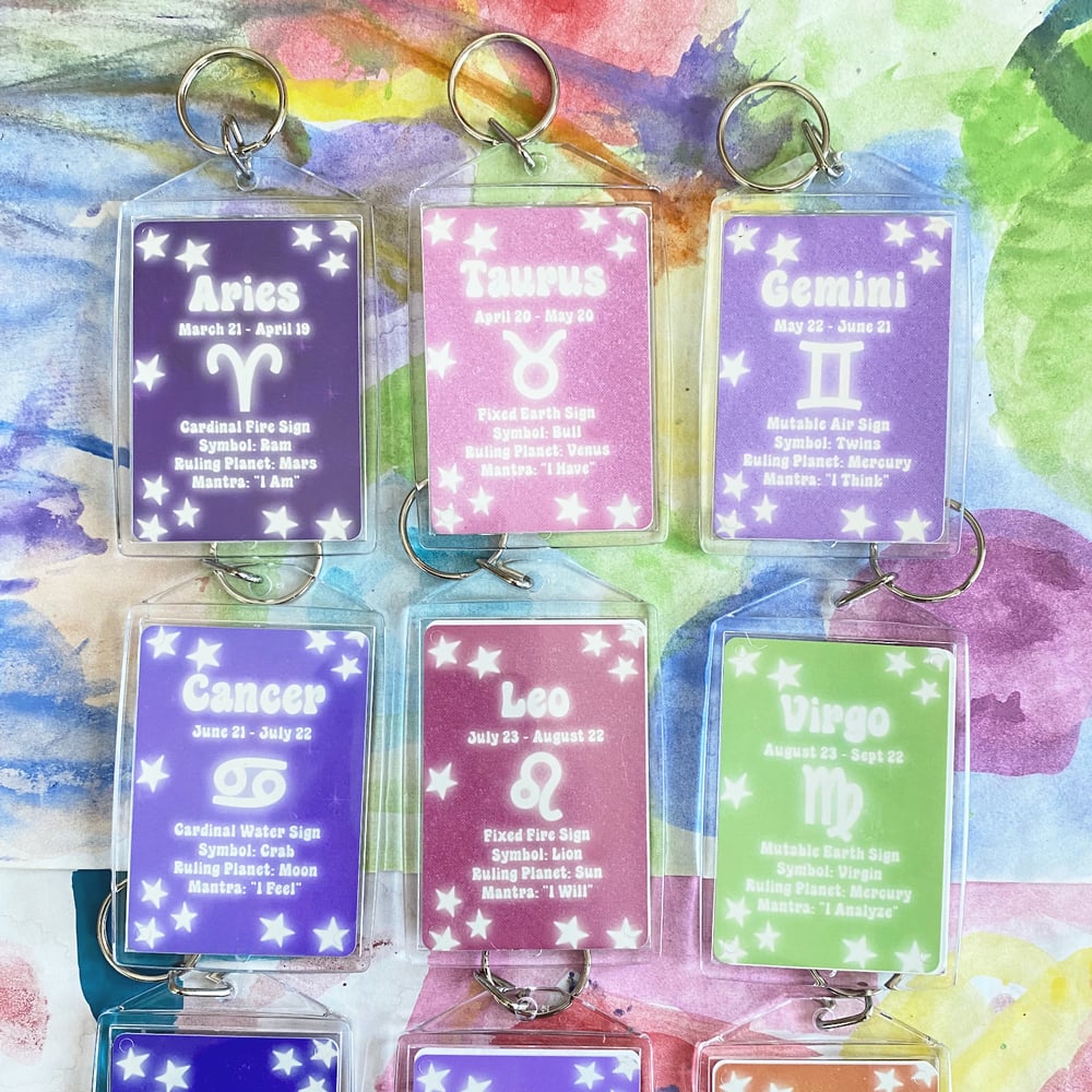Image of PULP ASTROLOGY KEYCHAINS