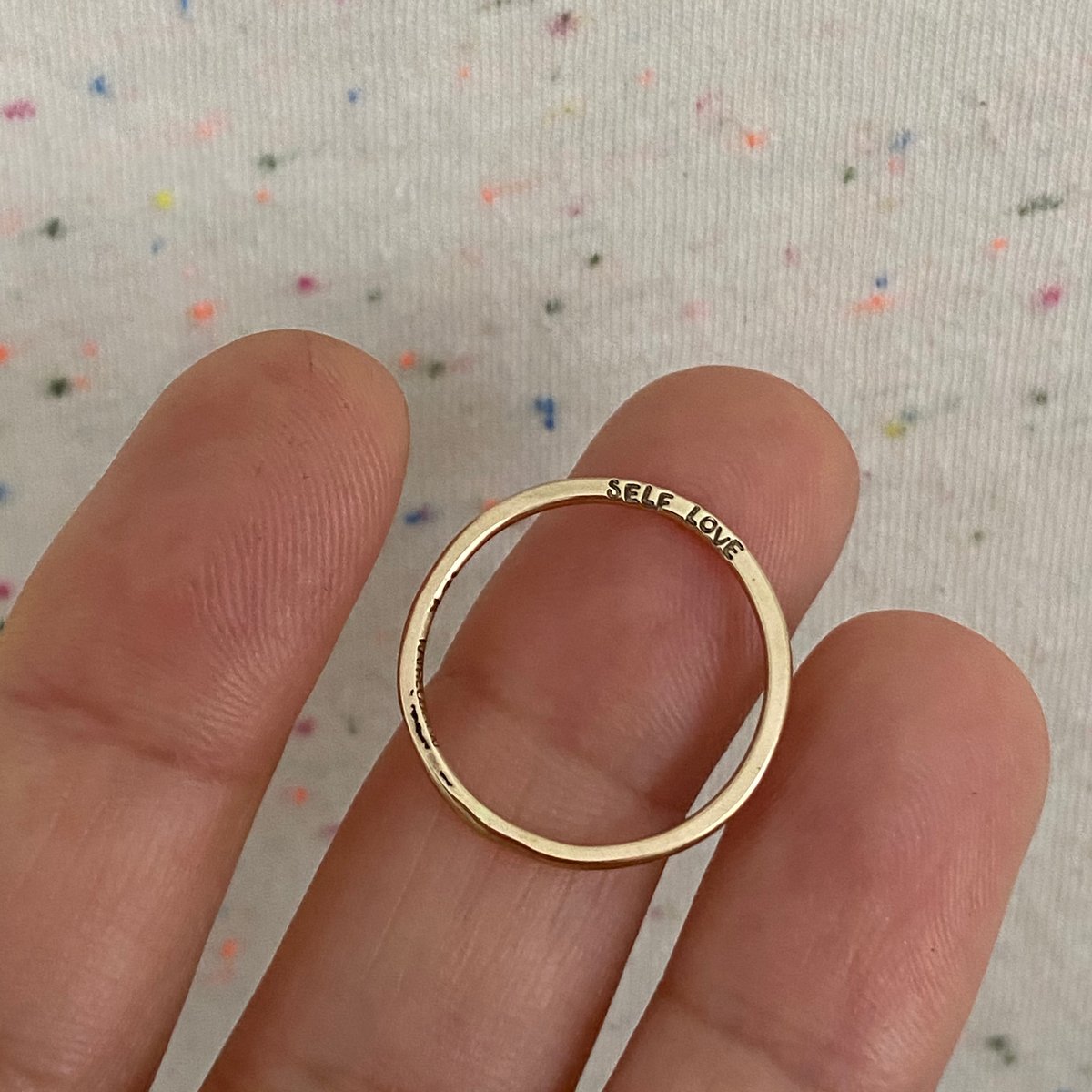 Image of Tiniest custom gold ring
