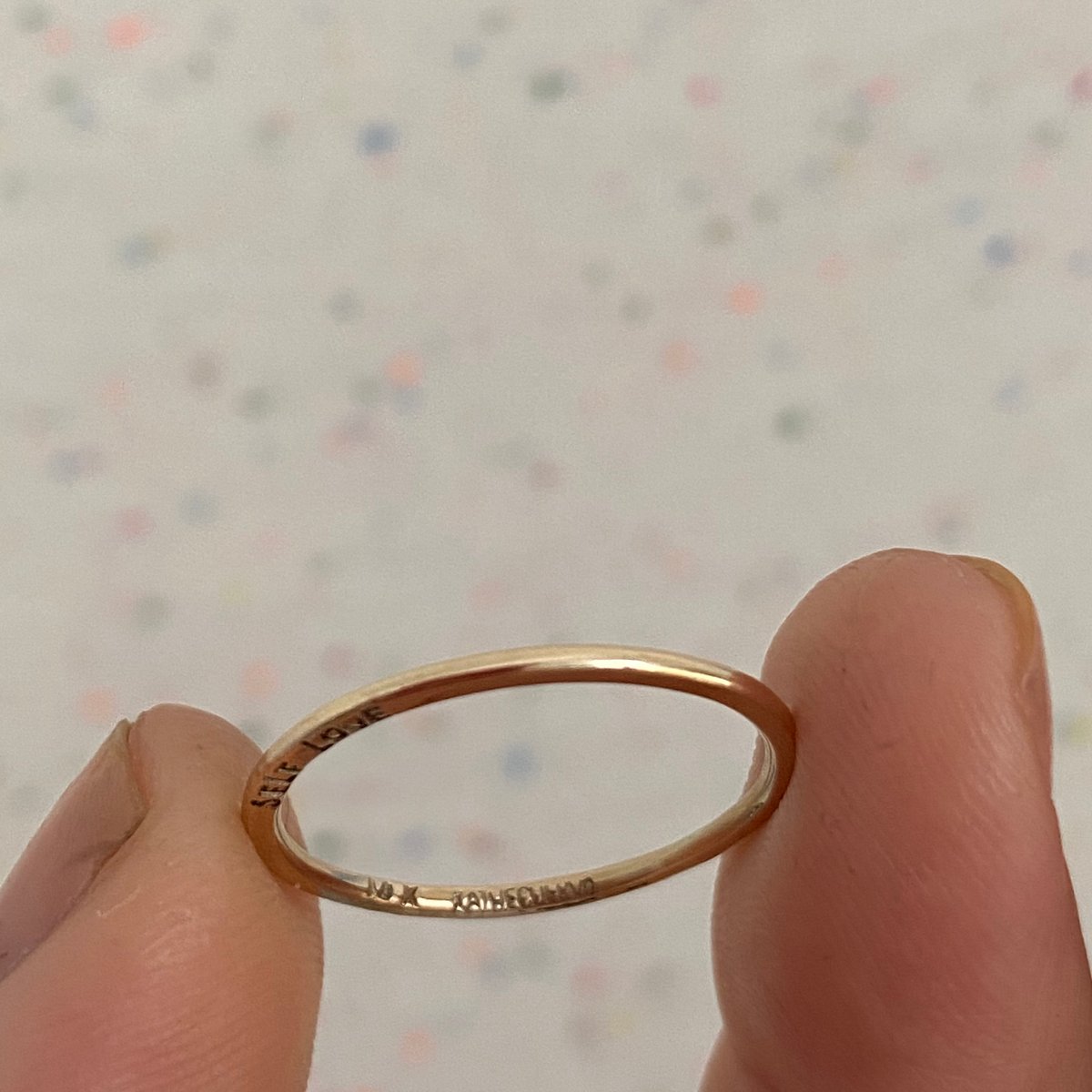Image of Tiniest custom gold ring