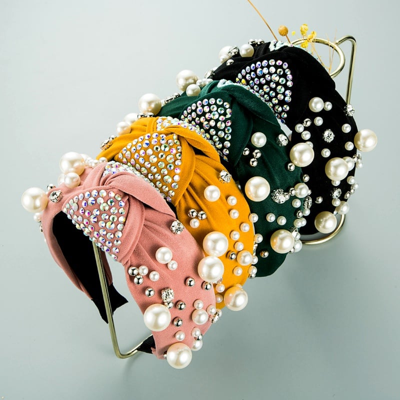 Image of Pearl Rhinestone Headband