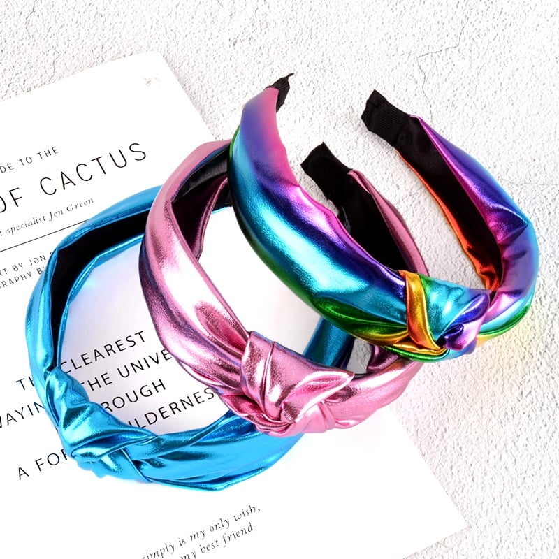 Image of Metallic Color Knotted Headbands