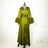 Olive Marabou-cuff "Beverly" Dressing Gown  Image 3
