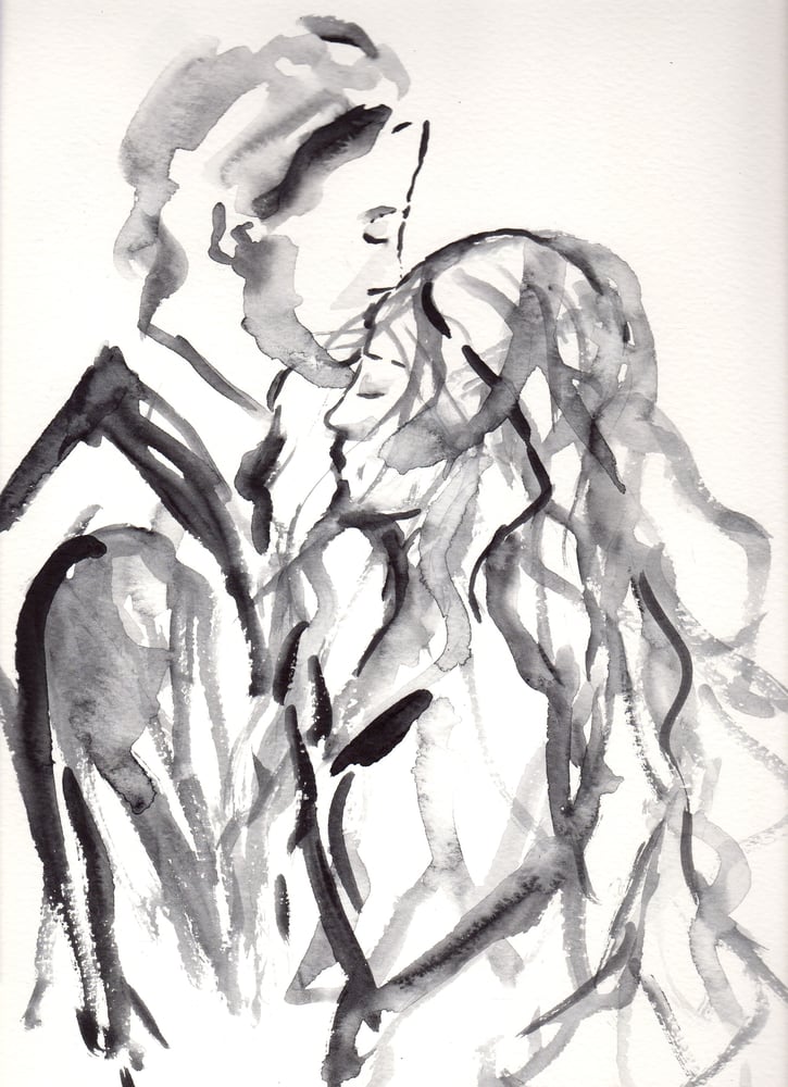 Image of In Love (11x14 Original Watercolor)