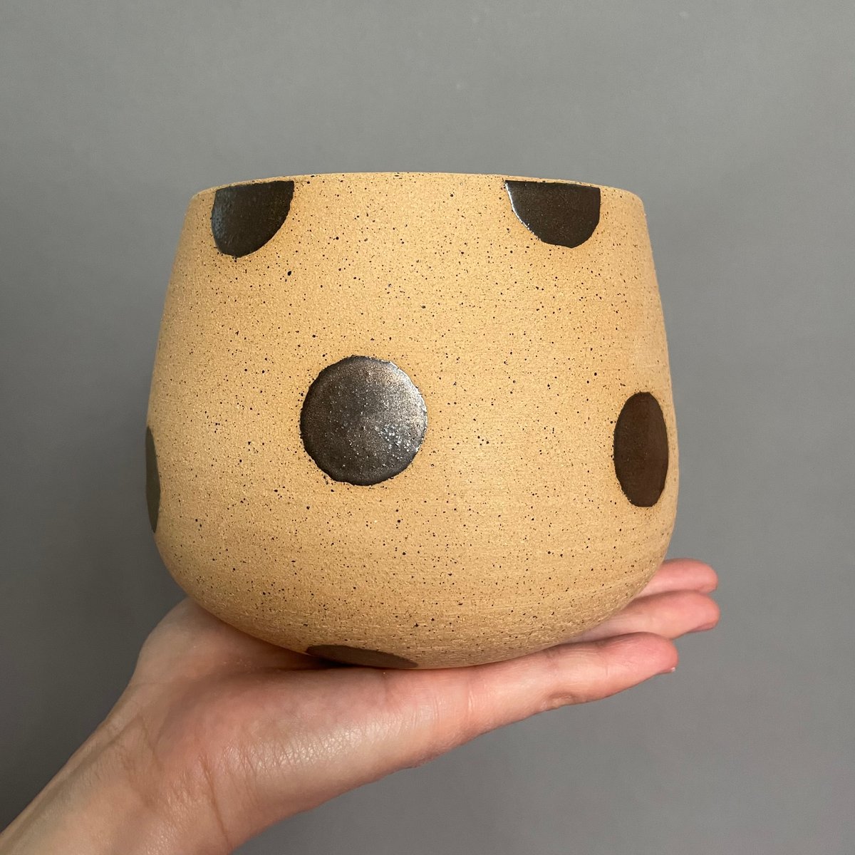 Image of Saturated gold dotted planter