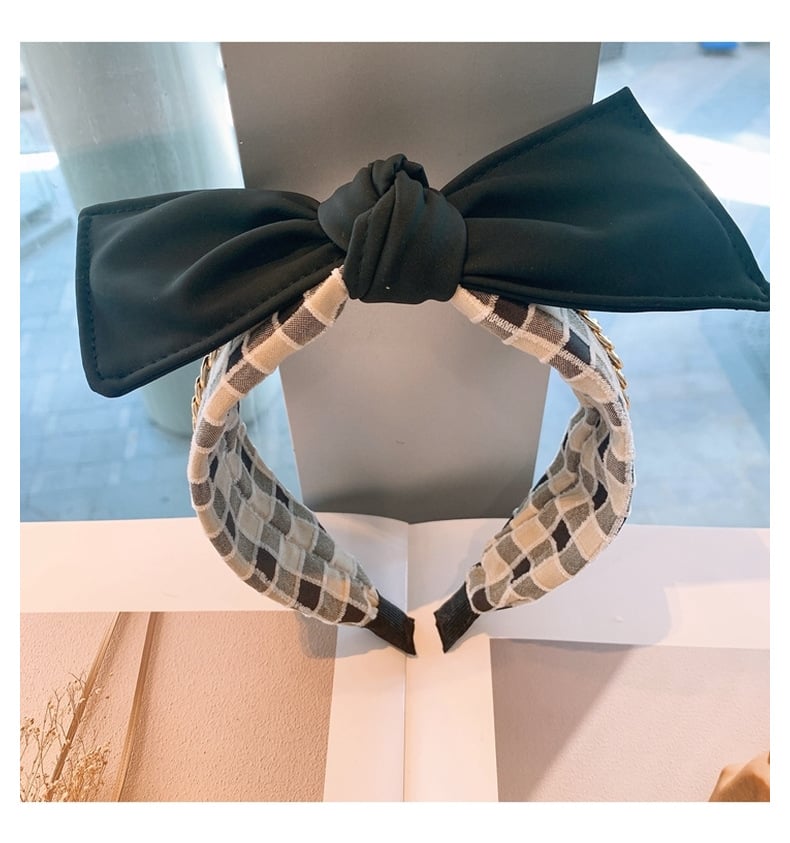 Image of Plaid Gold-Chained Headbands