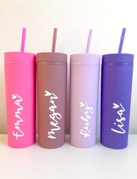 Image 2 of 16oz Personalised Skinny Tumblers 