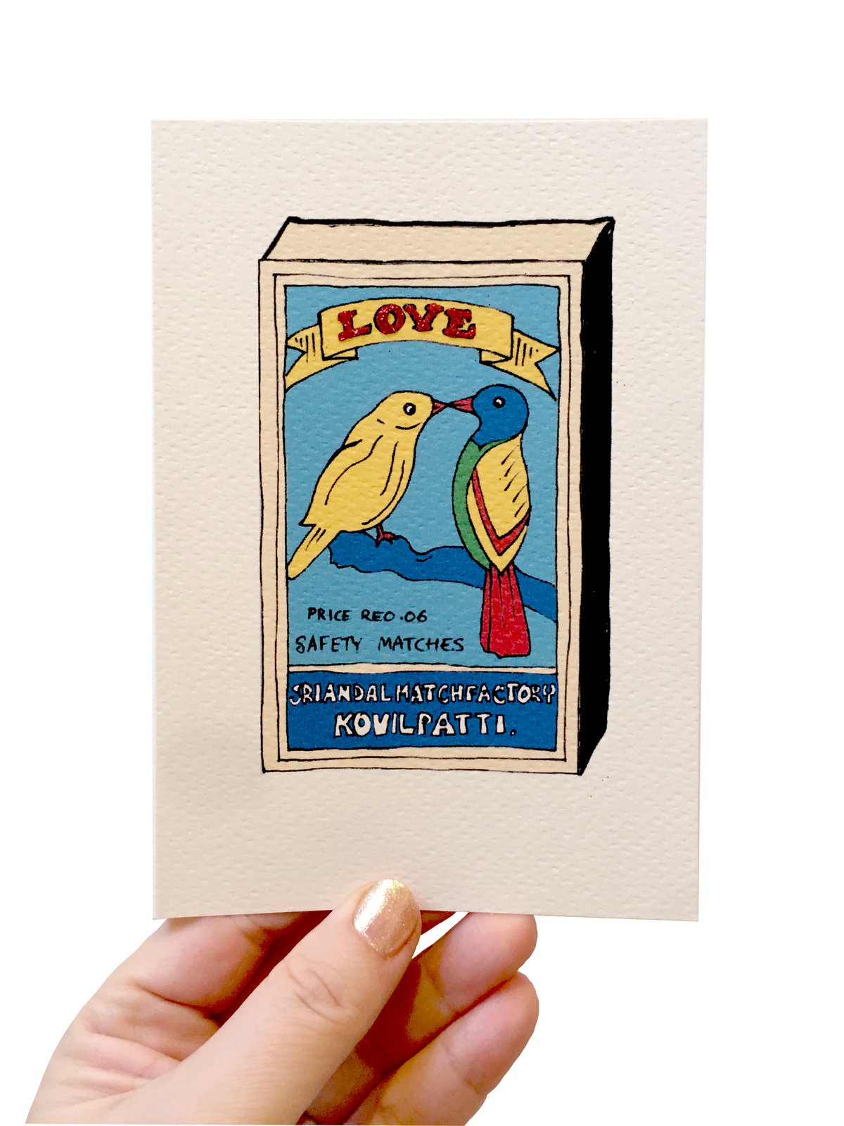 Matchbox Lovebirds Card
