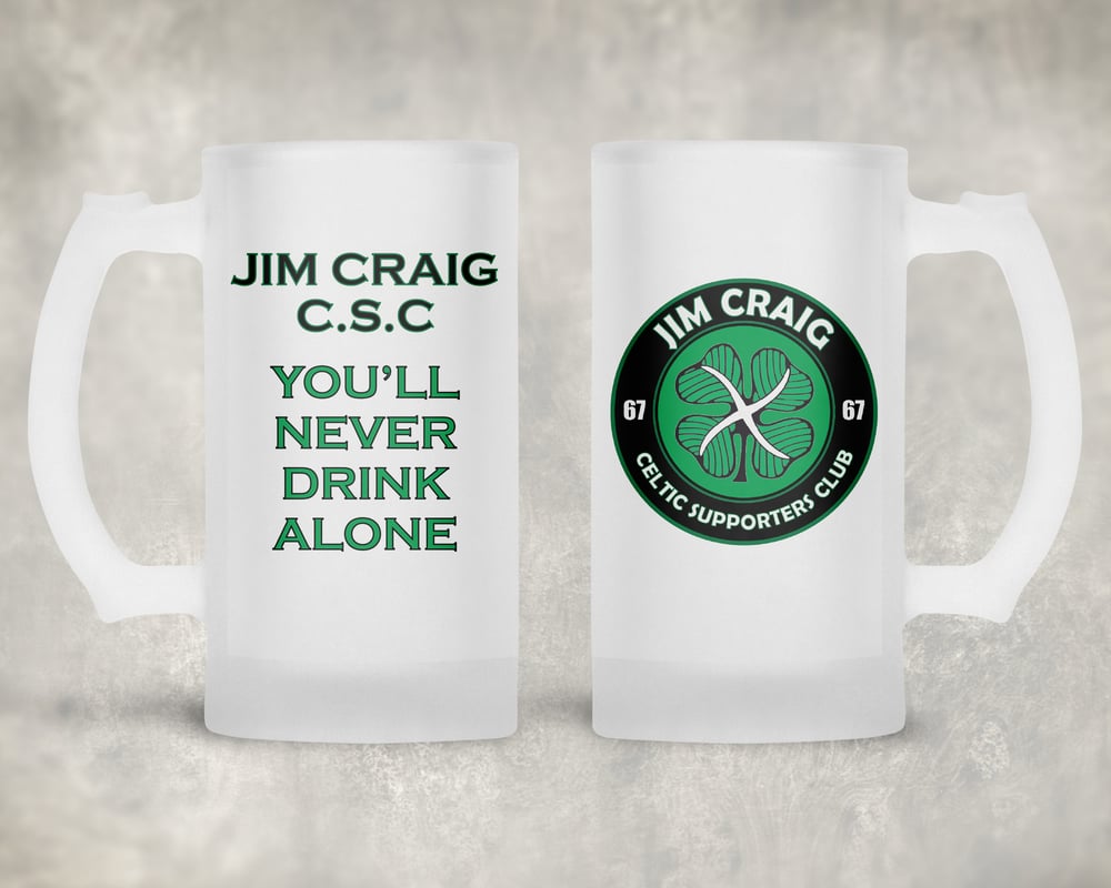 Jim Craig Csc Frosted Glass Stein