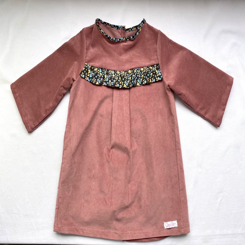 Image of Vestido micropana rosa con volantes