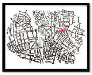 Image of New Cross & Deptford SE14 - SE8 - SE London Type Map