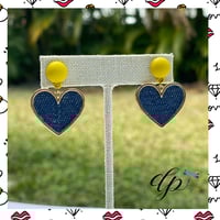 Image 1 of Heart 💛 stud earrings