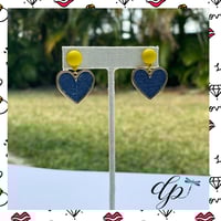 Image 2 of Heart 💛 stud earrings